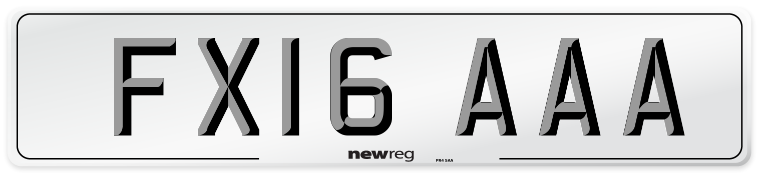 FX16 AAA Number Plate from New Reg